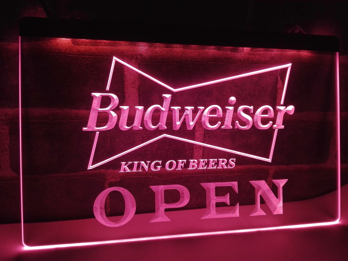 LE113 открытый Budweiser пиво NR Паб Бар светодиодный неоновый светильник вывеска для