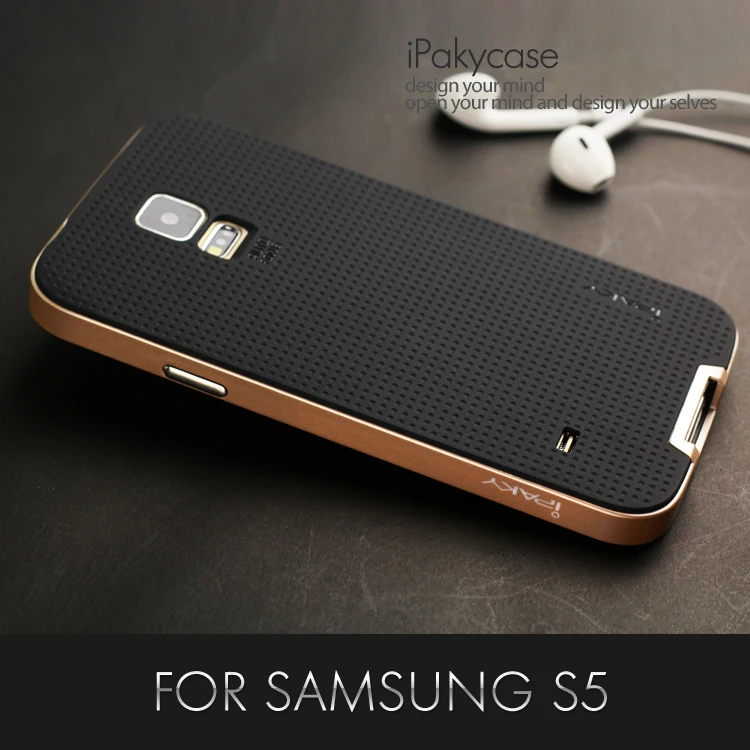 Ipaky Новый Бренд Двойной Слой Нео Броня Чехол для Samsung Galaxy S5 Мода Гибридный Тонкий