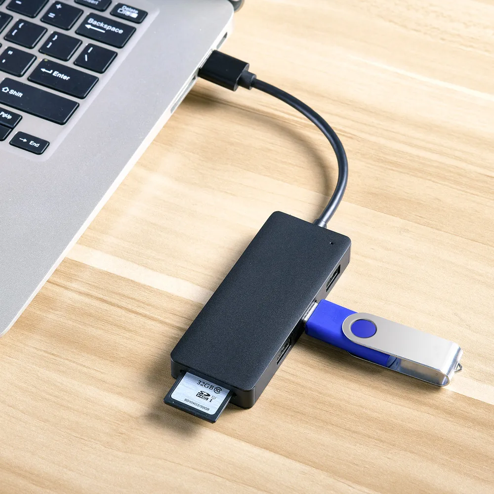 Kinganda NEW USB Hub High Quality Aluminum Alloy Card Reader 3 Ports 3.0 SD TF Adapter Combo Gray #30 L0405 | Компьютеры и офис