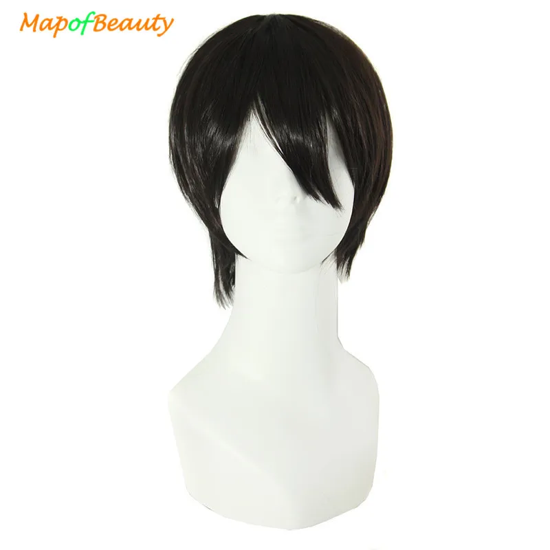 Короткие прямые черные парики MapofBeauty 12 дюймов Nautral бесплатно! Костюм для ролевых