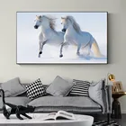 Постер с изображением лошади, настенные картины с изображением бегущей лошади для украшения гостиной