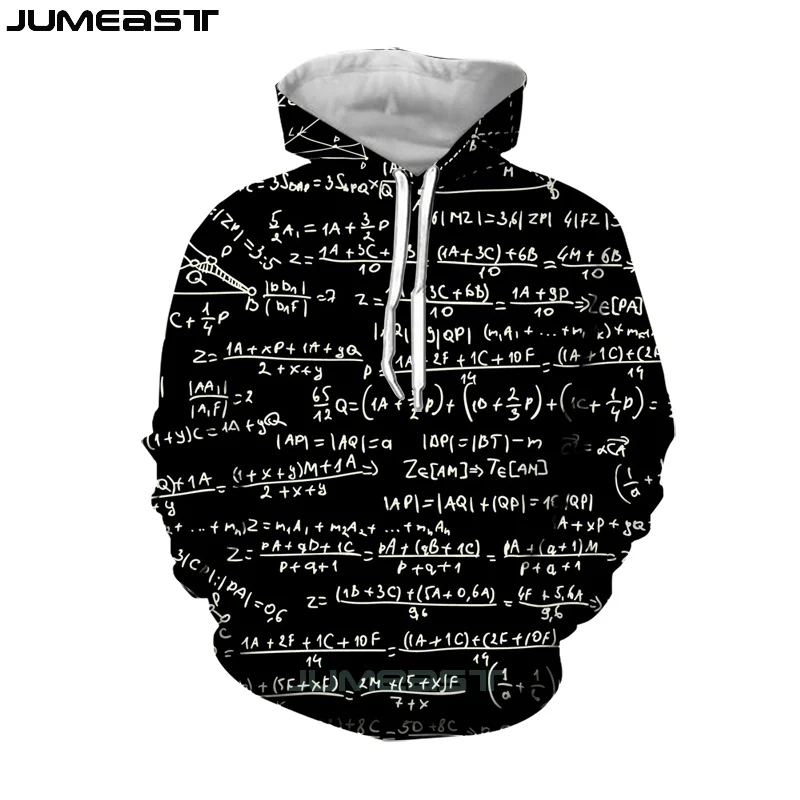 Толстовка с капюшоном Jumeast черно белая толстовка 3D принтом длинными рукавами в