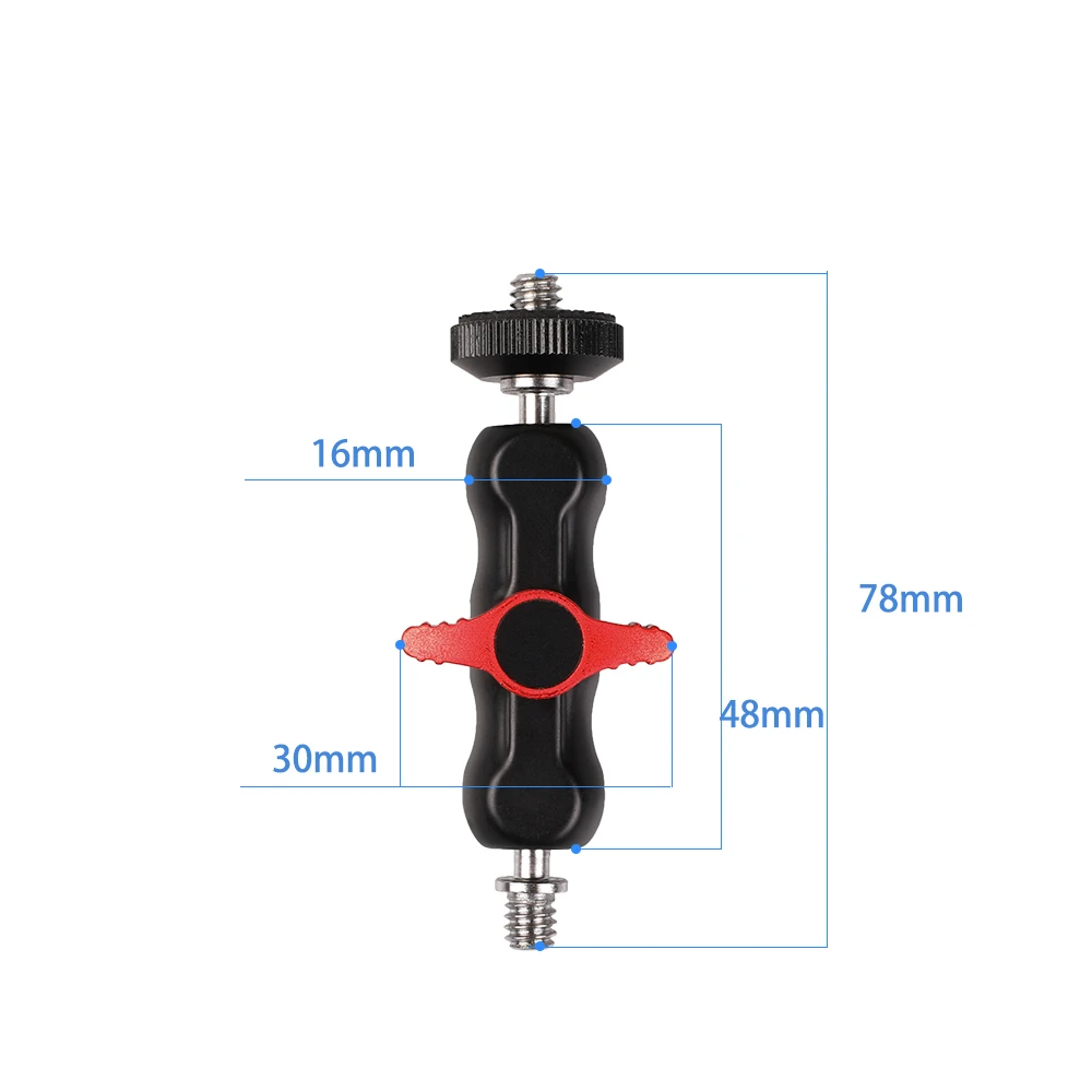 2 шт. многофункциональная двойная шаровая Головка Magic Arm с винтом 360 градусов 1/4