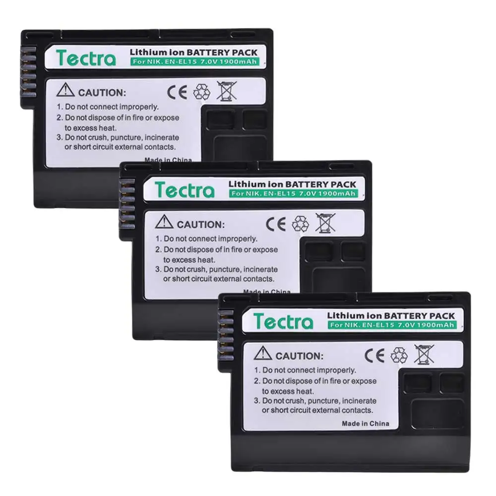 3 batteries 4Pcs EN-EL15 EN EL15 EL15 Battery+LCD USB Charger Type C Port for Nikon D600 D610 D800 D800E D810 D7000 D7100 D7200 - Цвет: 3 batteries