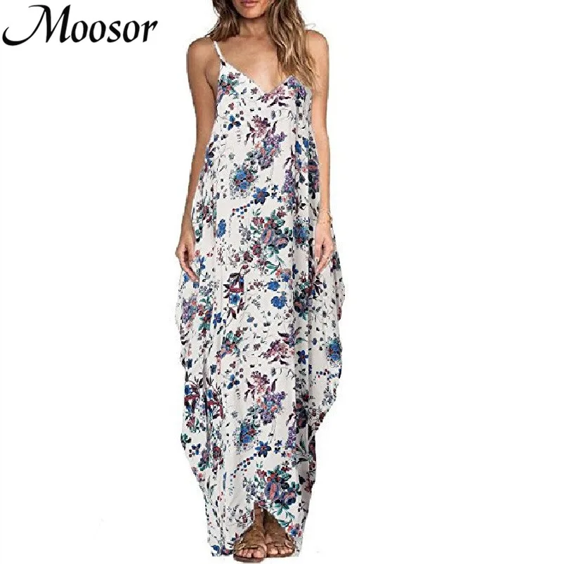 2017 Лидер продаж богемное летнее платье пляжное макси Для женщин Свободные платья