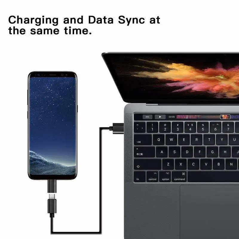 Hsmeilleur Micro USB адаптер Type C для преобразования быстрой зарядки Samsung S9 S8 Note 8 Oneplus 6 5 Macbook