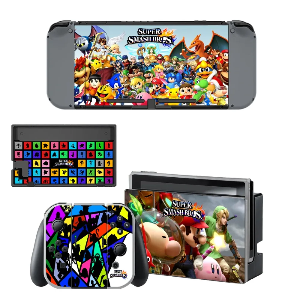 Super Smash Bros Nintendoswitch Skin Nintend Switch Vinilo Sticker Decal for Nintendo NS Console Joy-con Controller | Электроника