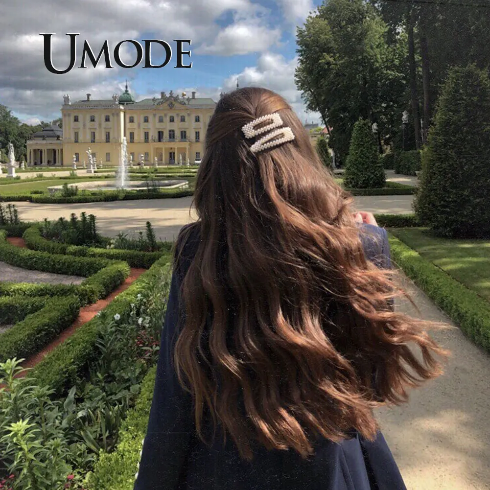 UMODE, заколка для волос с жемчугом, заколка для девочек, свадебная, винтажная, антикварная, для невесты, украшение, Корея, модные аксессуары для женщин