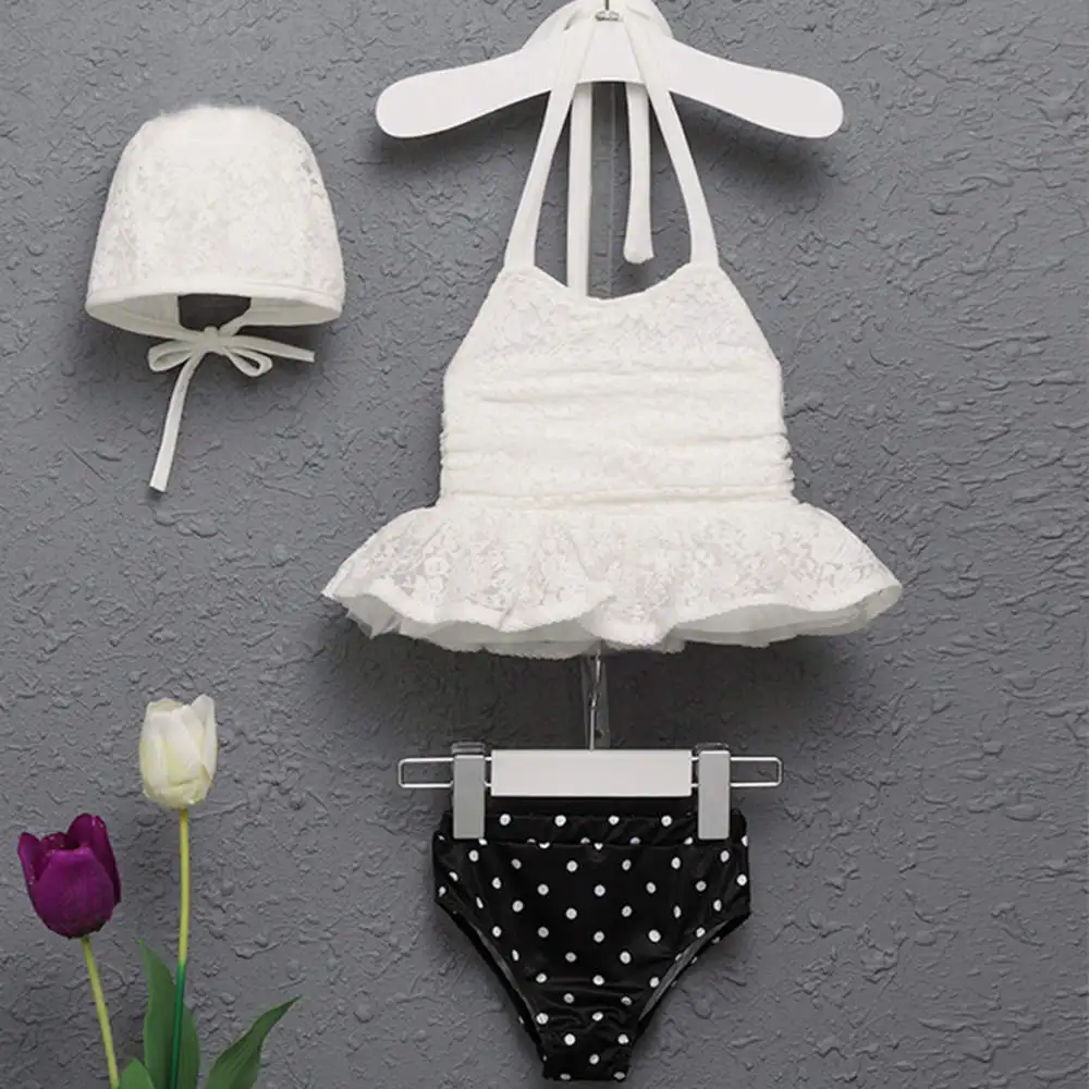 Детские костюмы для плавания девочек цельные купальные с рюшами маленьких