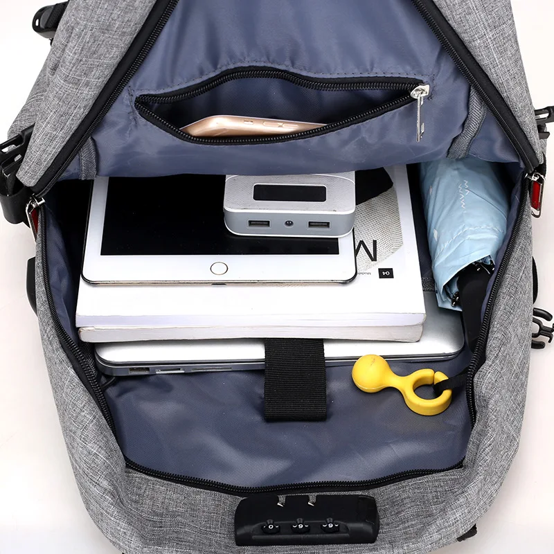 Черный мужской usb-рюкзак с защитой от кражи 17 дюймов для мужчин и женщин мальчиков