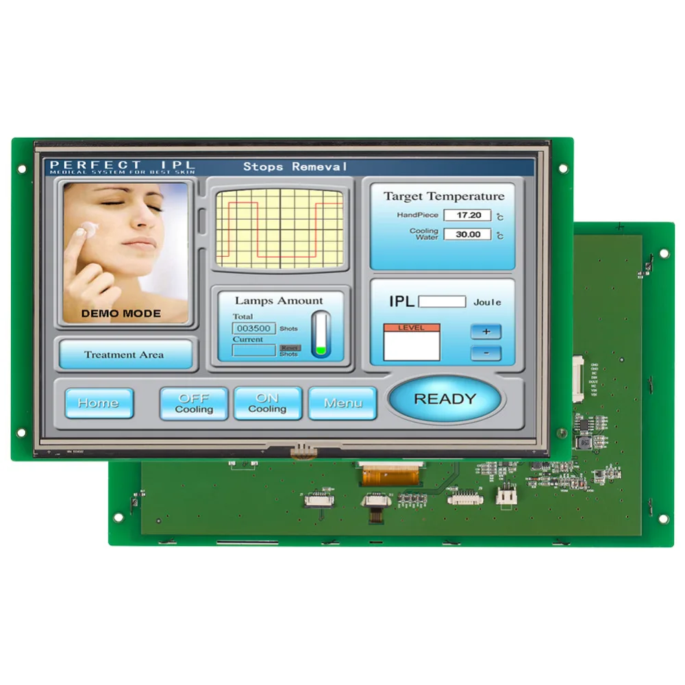 7 Inch HMI Smart TFT LCD Display Module with Controller + Program + Touch + UART Serial Interface