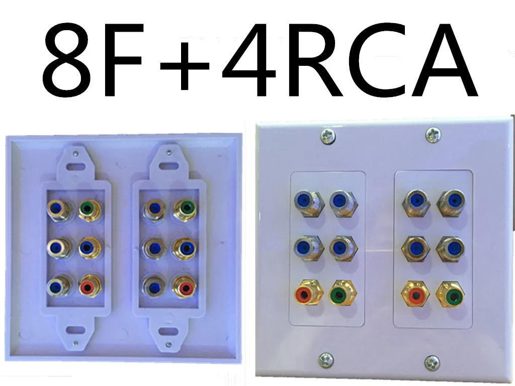 8F глава коаксиальный сигнала + 4RCA лотоса аудио и видео припой панели разъем