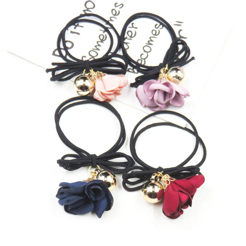 1 шт. тканевые цветочные шарики эластичные повязки для волос девочек богемная