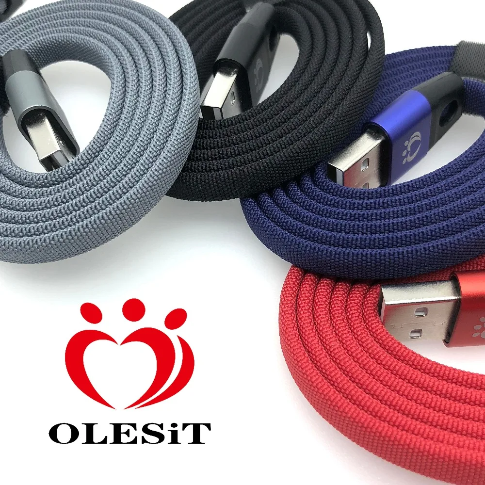 100 шт./лот OLESiT UNS-K155/K156/K157 1 м 3а плоский Micro USB кабель для зарядки и передачи данных