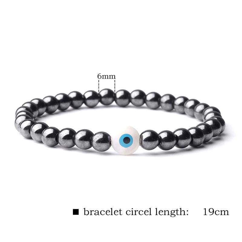 Браслеты Из Натурального Гематита 6 мм матовые радужные блестящие круглые бусины