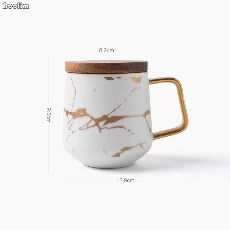White with lid Nordic мраморная матовая Пномпень керамика чай чашки кофе Кружка с деревянной крышкой или лоток посуда для напитков интимные аксессуары - Цвет: White with lid