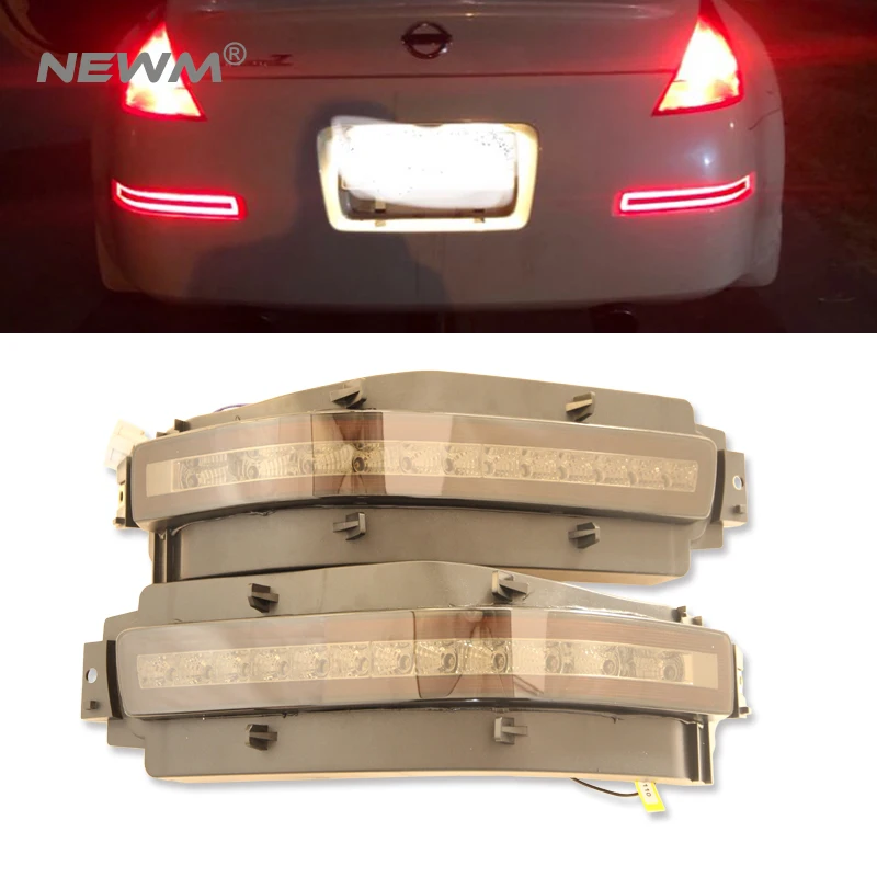 Для Nissan 350Z 03-09 светодиодный резервный Реверсивный(белый) поворотный singal light(янтарный)+ светодиодный стоп-сигнал(красный