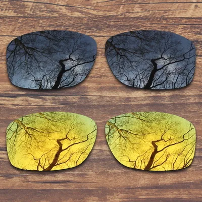 Black and Gold ToughAsNails поляризованные Сменные линзы для Окли Юпитер квадратные солнечные очки-несколько вариантов - Цвет линз: Black and Gold