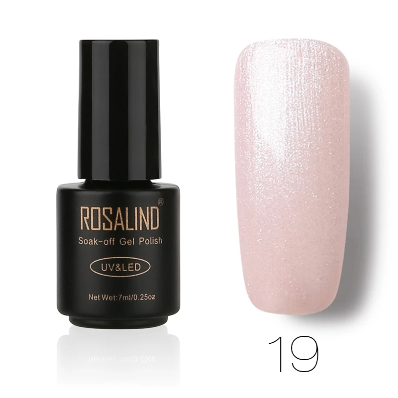 19 Бренд Rosalind, Гель-лак для ногтей, косметика, 1 шт., украшение для дизайна ногтей, высокое качество, винно-красный, розовый, 7 мл, замачиваемый, УФ светодиодный Гель-лак - Цвет: 19