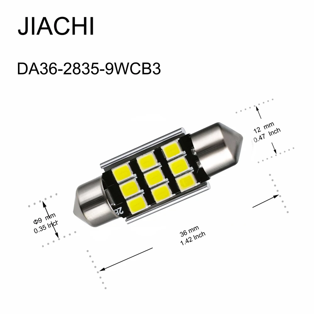 JIACHI 10 шт./лот Festoon C5W C10W 31 мм 36 39 41 CANBUS LED авто интерьер Doom лампа для чтения