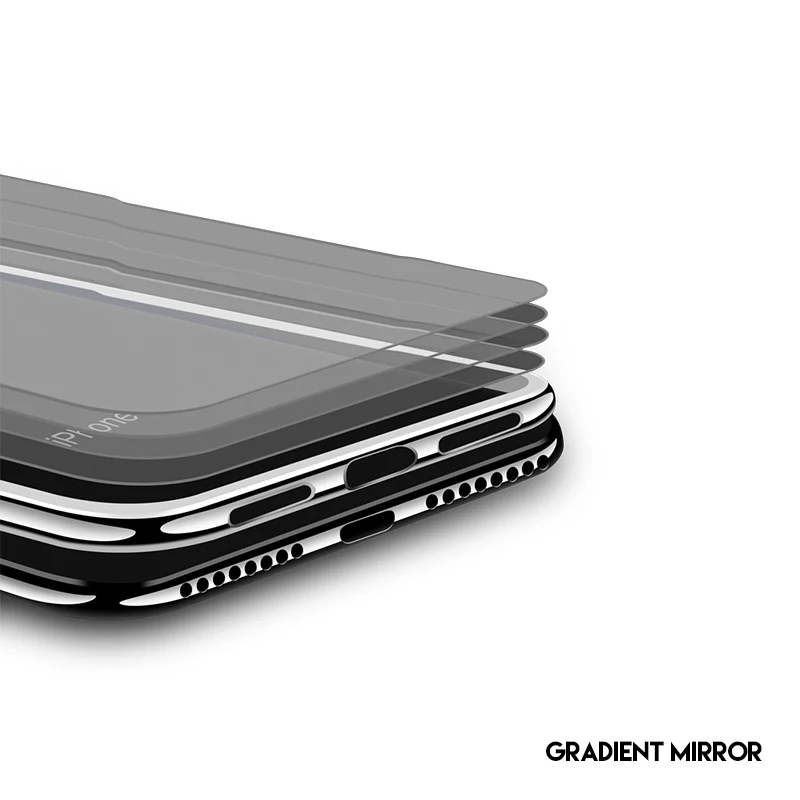 NYFundas Роскошный прозрачный чехол с покрытием для iphone 8Plus 7 6 6S Plus X 10 Fundas Capa is Mirror