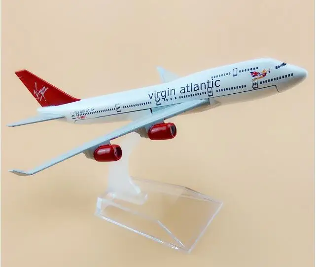 plane model B747 The British Virgin Atlantic Airways aircraft Metal simulation airplane for kid toys Christmas gift | Игрушки и хобби