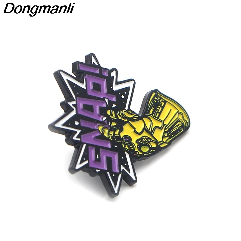 P3755 Dongmanli модные забавные Thanos Infinity Gauntlet крутые металлические эмалированные булавки и броши для нагрудного значка