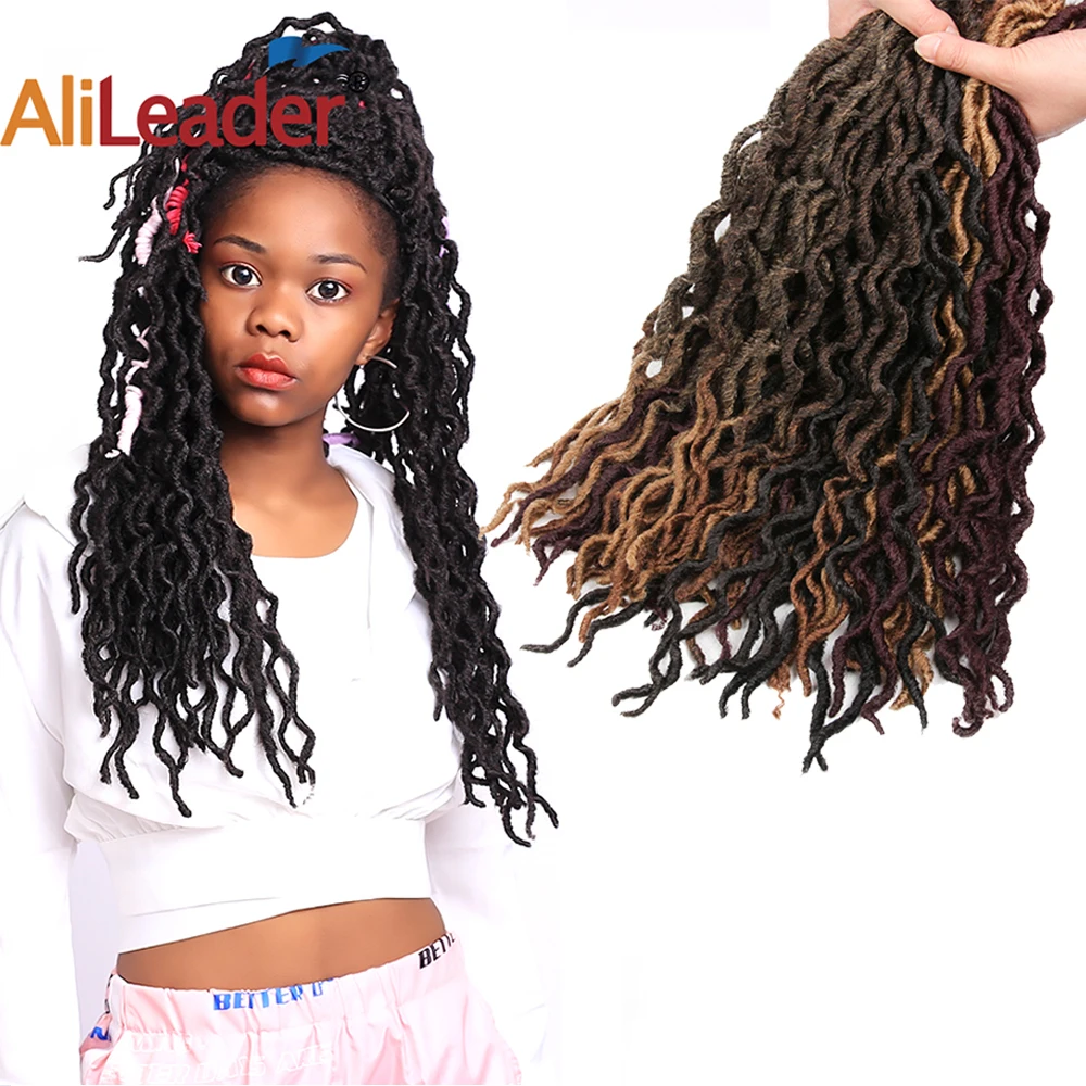 AliLeader 12 18 дюймов Nu Locs плетение волос крючком косы короткие черные Омбре