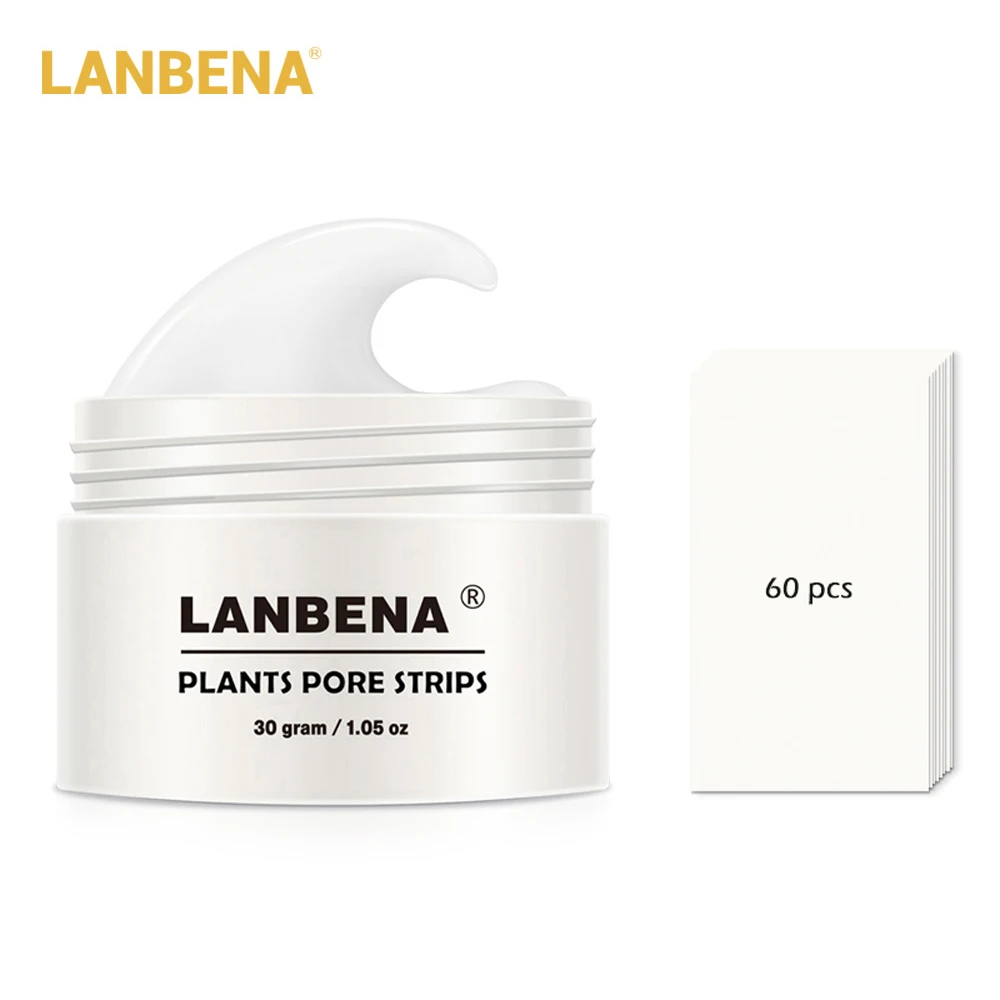 LANBENA 60 шт. маска для носа бумажная маска для удаления черных точек черная маска для удаления пор против акне глубокое очищение кожи уход TSLM1