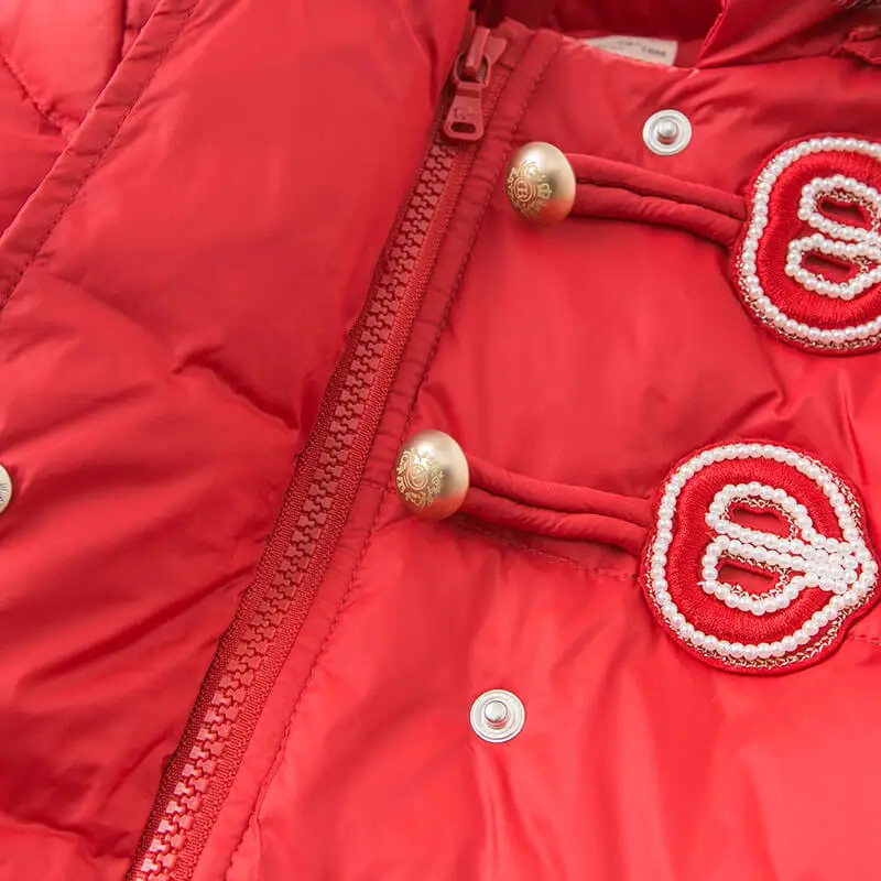 Детская куртка с длинным рукавом на белом утином пуху | Мать и ребенок