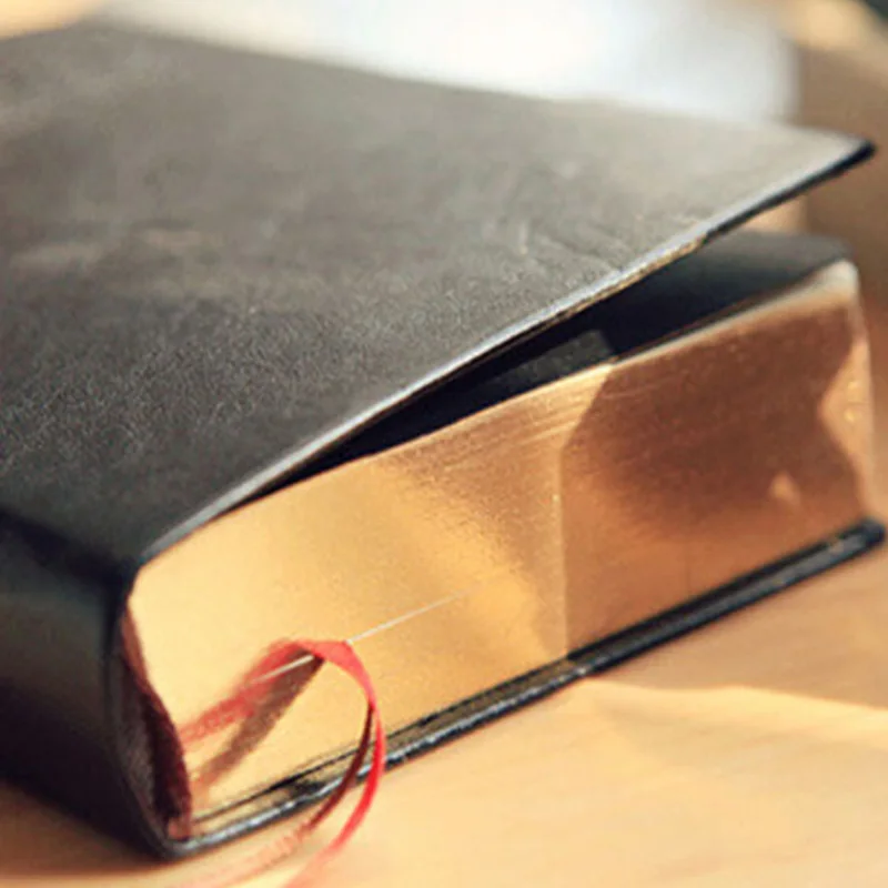 Retro Leather Notebook Thick Paper Bible Diary Book Notepad New Blank Weekly Plan Writing Notebooks Office School Supplies | Канцтовары