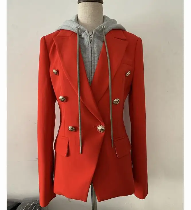 Блейзер с капюшоном, хлопковая повседневная куртка, костюм, офисный женский стиль, Осень-зима, блейзер, женский пиджак, пальто, модный Блейзер, женские топы