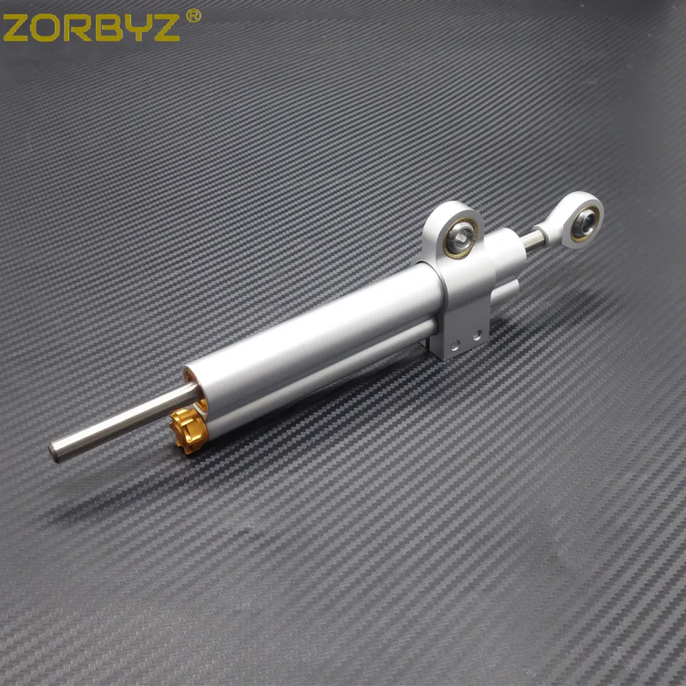 ZORBYZ мотоцикла Серебряный ЧПУ Регулируемый рулевой демпфер для Yamaha MT 07 MT07 MT09 09 10 R6