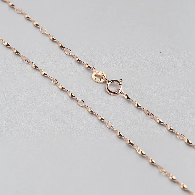 Винтажная витая цепь из стерлингового серебра 0 7 мм колье S925 для годовщины |