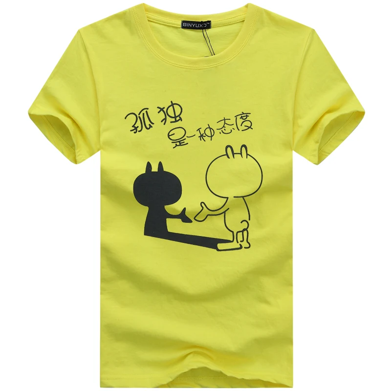 BINYUXD хлопковая облегающая футболка с коротким рукавом Повседневная модная