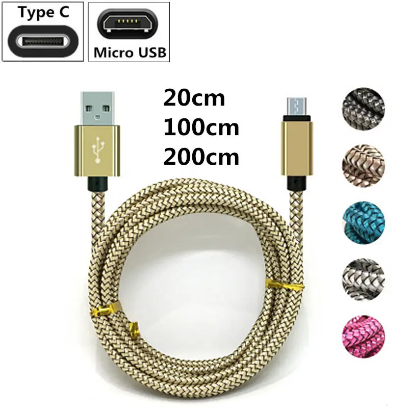 Micro USB & Type C зарядный кабель для Huawei P20 Pro V20 Mate 20 lite Nova 4 Usb P Smart 2019 Y9 2018 Honor 8c 8X Data