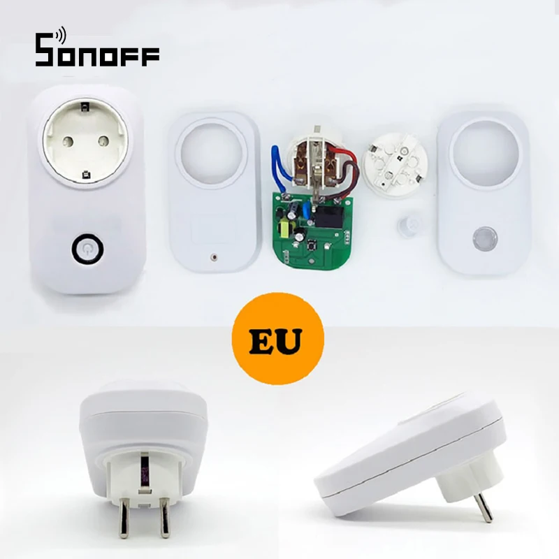 Sonoff S20 Wifi выключатель питания беспроводное приложение пульт дистанционного