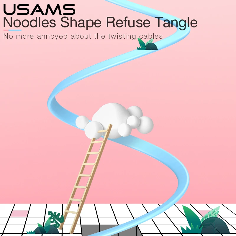 USAMS Micro Зарядка через usb кабель для samsung huawei Xiaomi телефонный Быстрая зарядка Android
