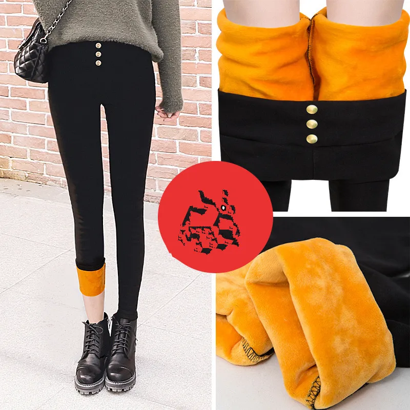 

Women Pant Winter Jeans Women 2020 Fleece Warm Denim Pants Thicken Thin High Waist Pencil Pants Female Fall Jean Trousers 2019