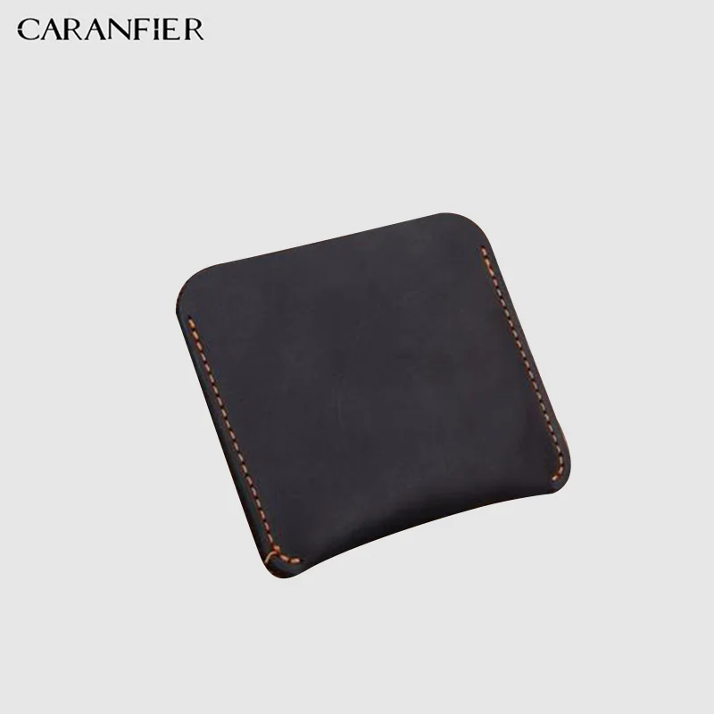 Мужские короткие кошельки CARANFIER из натуральной коровьей кожи винтажные