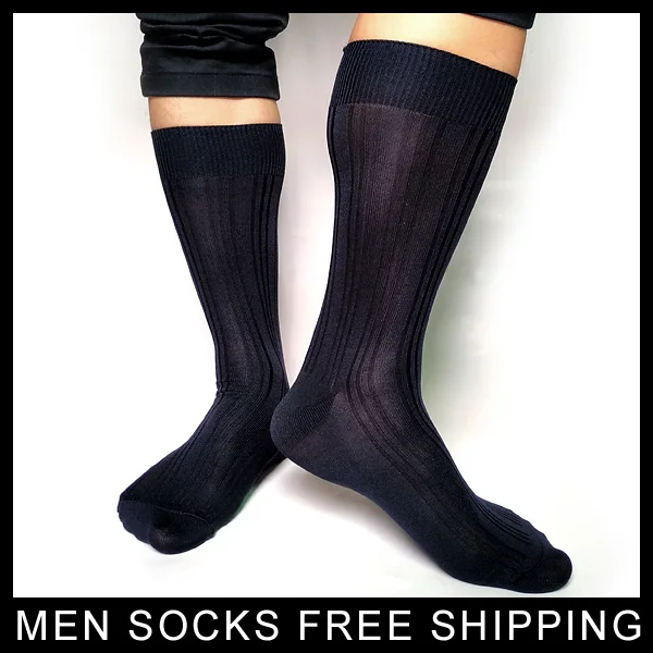 Solid Color Mens Formal Socks Striped Good Quality Brand Hose for Sexy Gay Male Business Gentlemen | Мужская одежда