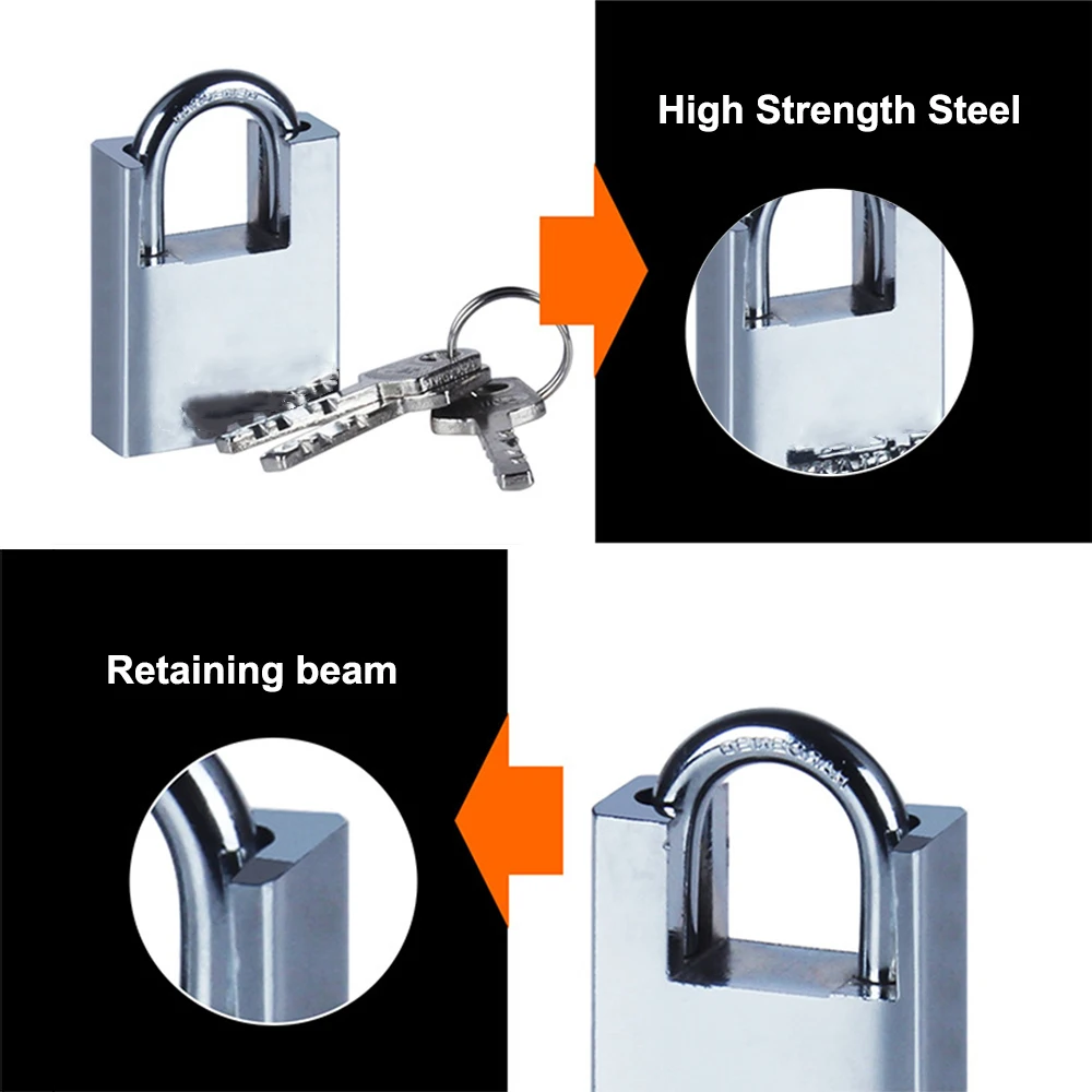 Висячий замок с ключами 3 клавишами Двойной Болт блокировка Противоугонная