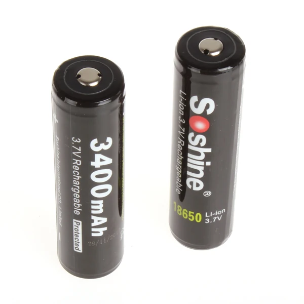 2 шт./лот 3 7 V 3400mAh 18650 перезаряжаемая батарея защищенная высокоразрядная