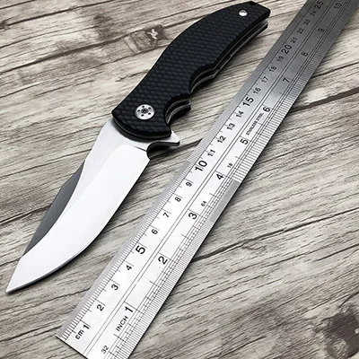 Черный ZZSQ ZT0606 тактический складной нож G10 с деревянной ручкой для кемпинга, выживания, карманные ножи, шарикоподшипник, 8cr13mov лезвие, открытый инструмент, EDC - Цвет: Черный