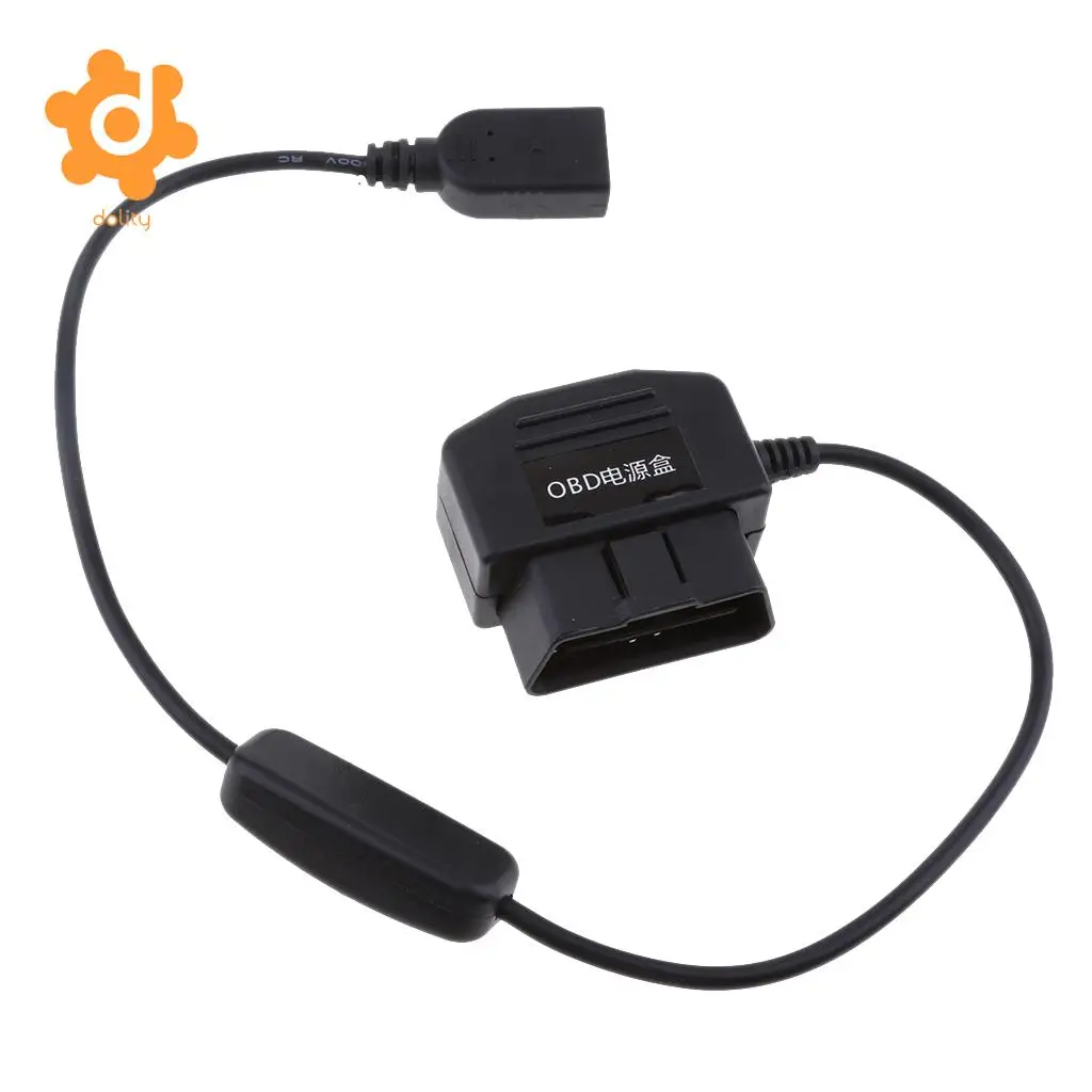 Dolity 12В/36В до 5В/2а автомобильный инвертор питания USB Женский OBD понижающий кабель DVR