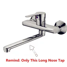 Faucet Long Nose Outlet Shower Tap Cocina Torneira Swivel Nozzle Taps Stainless Steel Kitchen Accessories 360 Rotate