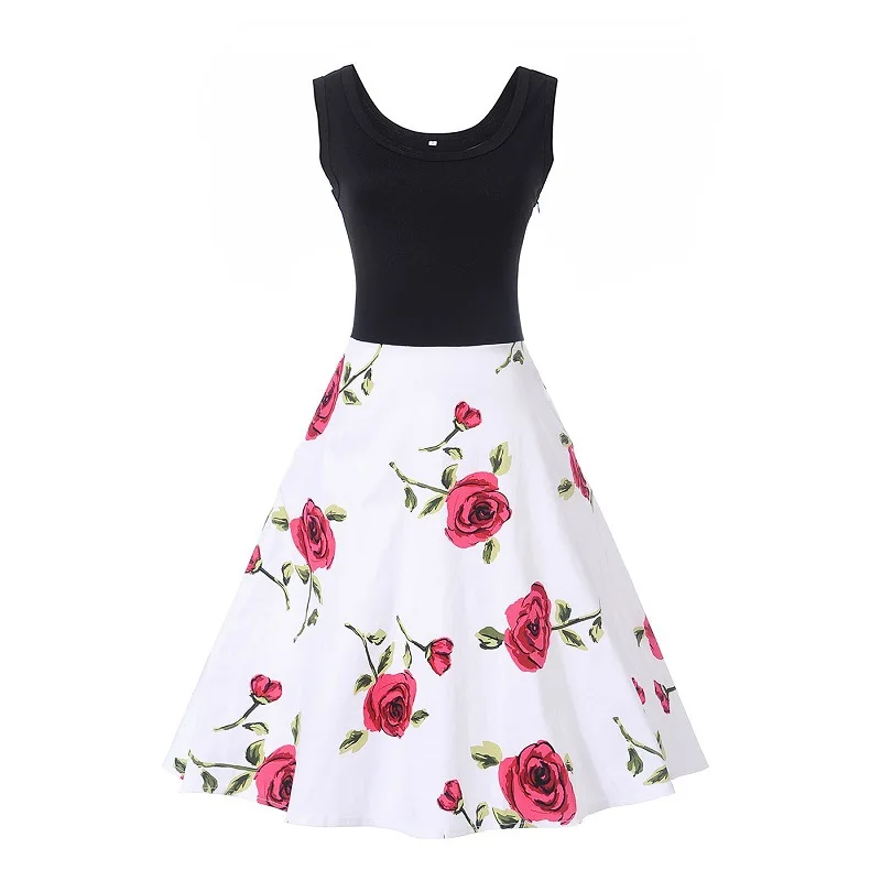 Dresses Lemon Print Summer Dress 2018 Tank Flowers Cherry Leaves Women Sundress Patchwork Tunic Plus Size Polka Dot Midi | Женская