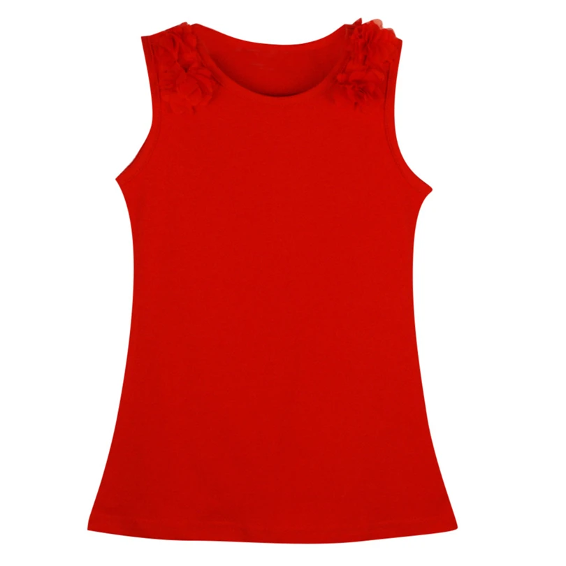 Children's Baby Girls Sleeveless Shoulder Flowers Solid Color Dress Casual Simple Princess Party Summer Sundress 18M-6Y A20 | Детская