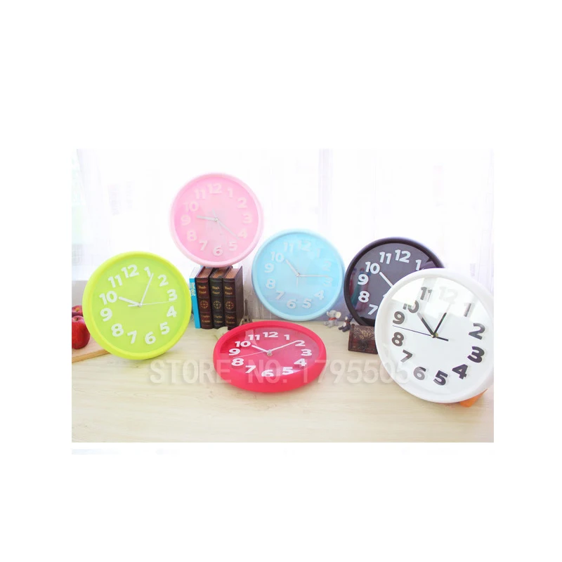 3D модные конфеты настенные часы круговые цифровые бесшумные Современный дизайн