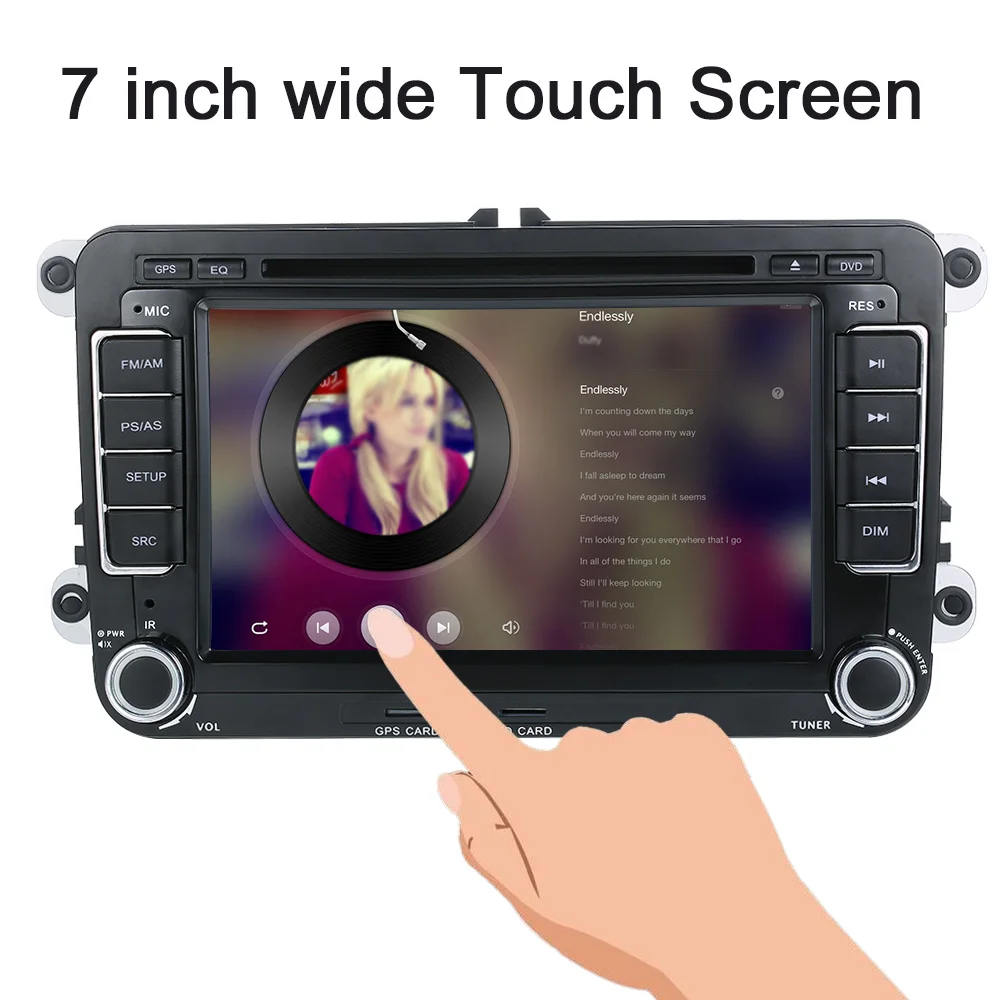 2 Din 7 дюймов HD сенсорный автомобильный dvd плеер с экраном GPS Навигация BT AM/FM радио